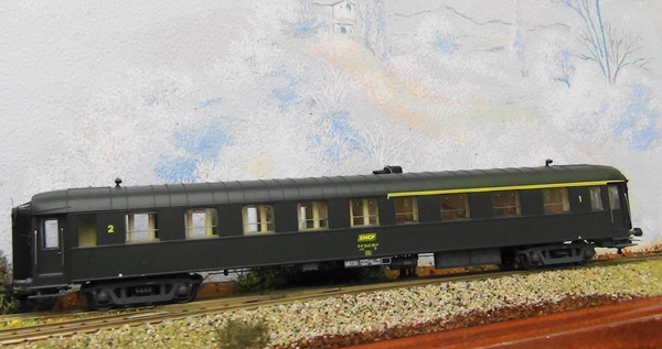 LS MODELS 40217 HO - Voiture OCEM A 81/2 verte ep IV SNCF - LS Models