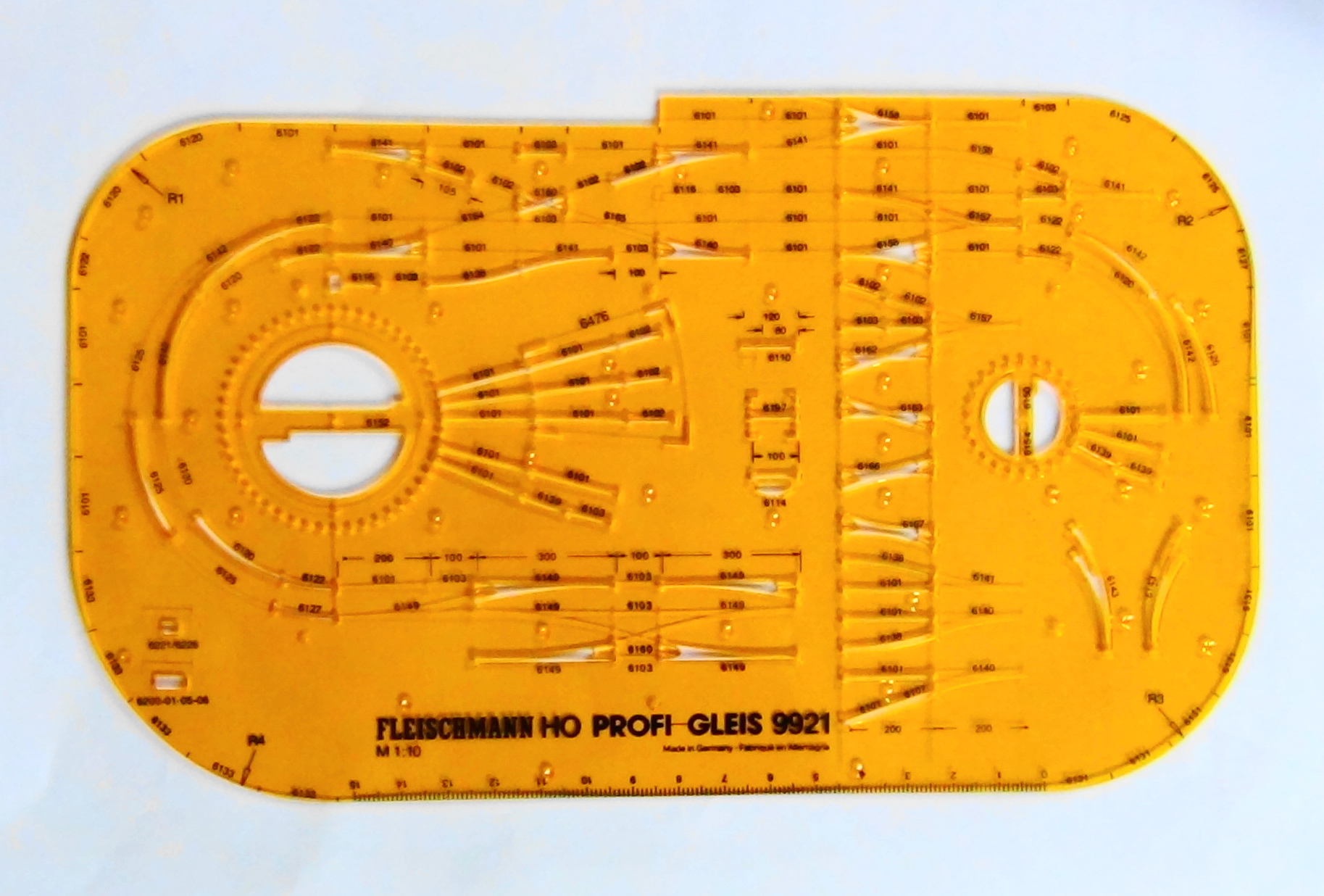 FLEISCHMANN - Gabarit De Traçage Pour Rails De Train Miniature échelle N - Avec Ballast, Plastique Transparent