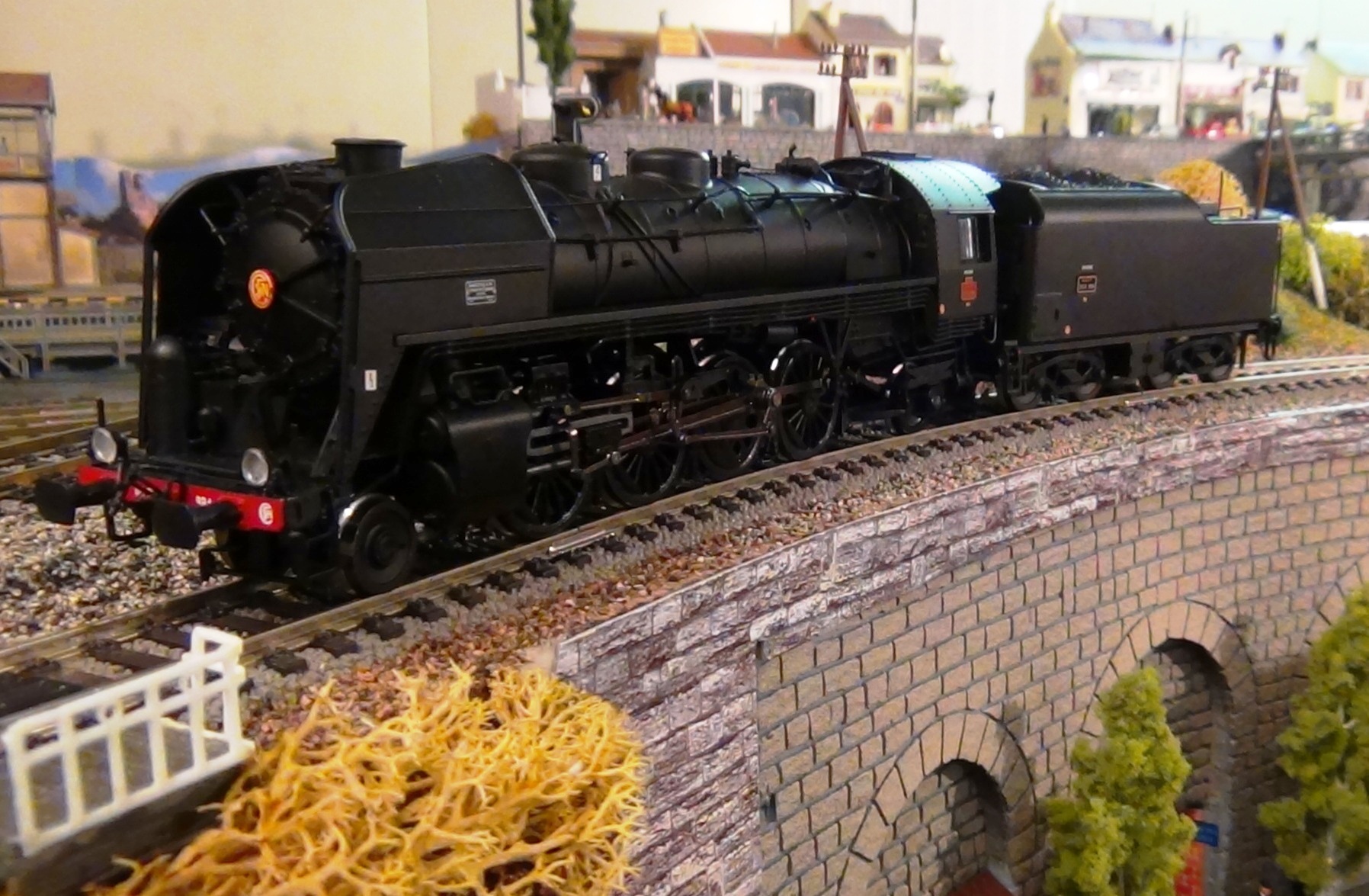 Locomotive Vapeur HO Jouef SNCF 141 R 416 - Dépôt Reims - Boîte Tricolore