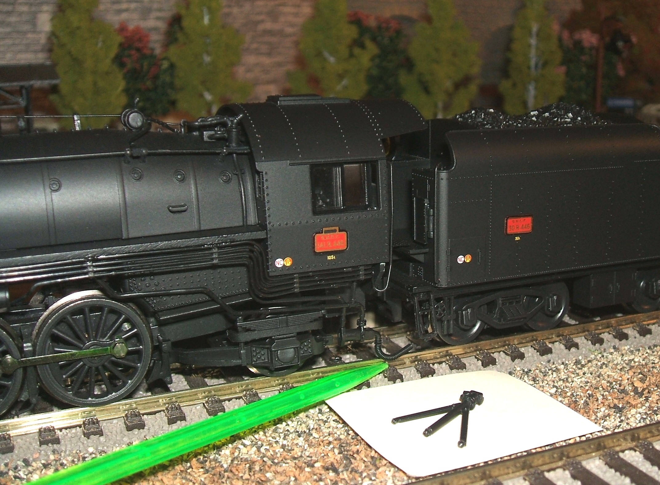 Locomotive Vapeur HO Jouef SNCF 141 R 416 - Dépôt Reims - Boîte Tricolore